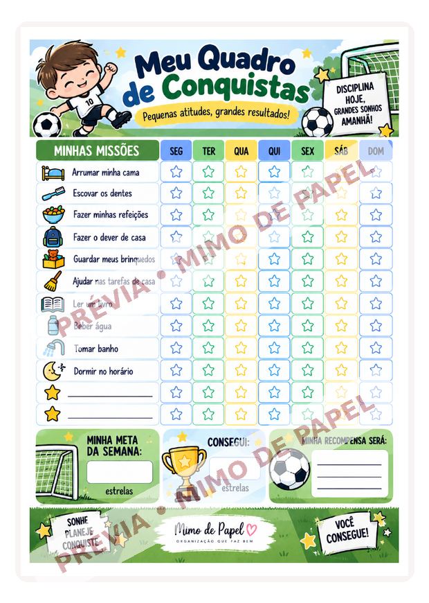 Quadro de Conquistas Futebol